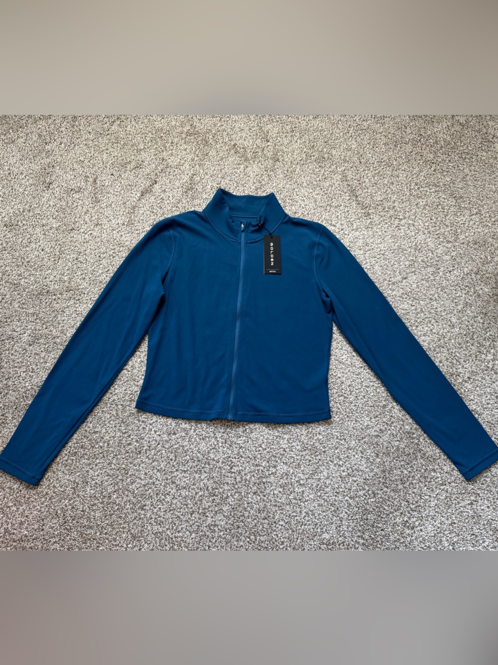 Aritzia Nocturnal Blue Golden Butter Limit Zip-Up